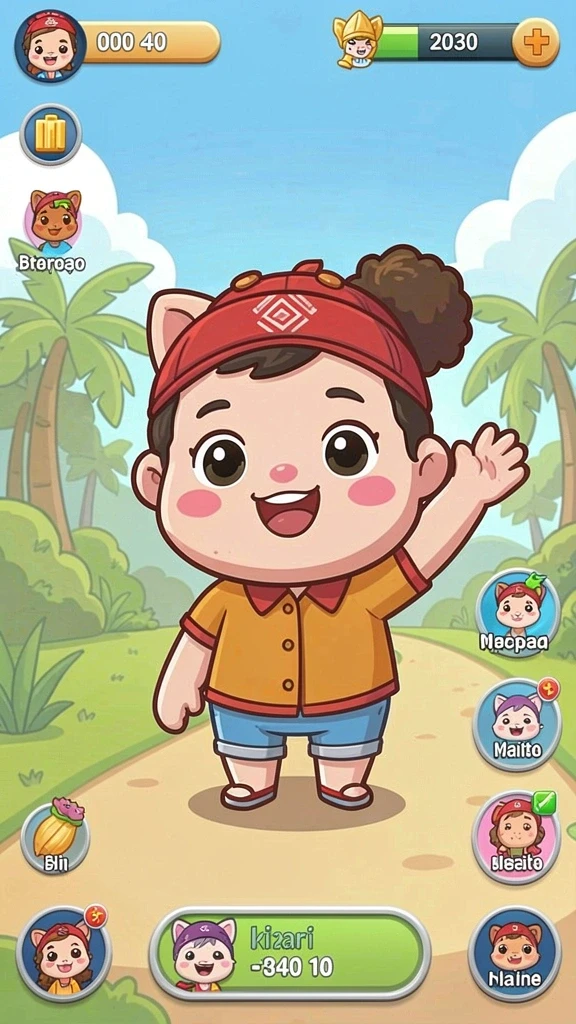 Menu pilihan karakter yang menarik.