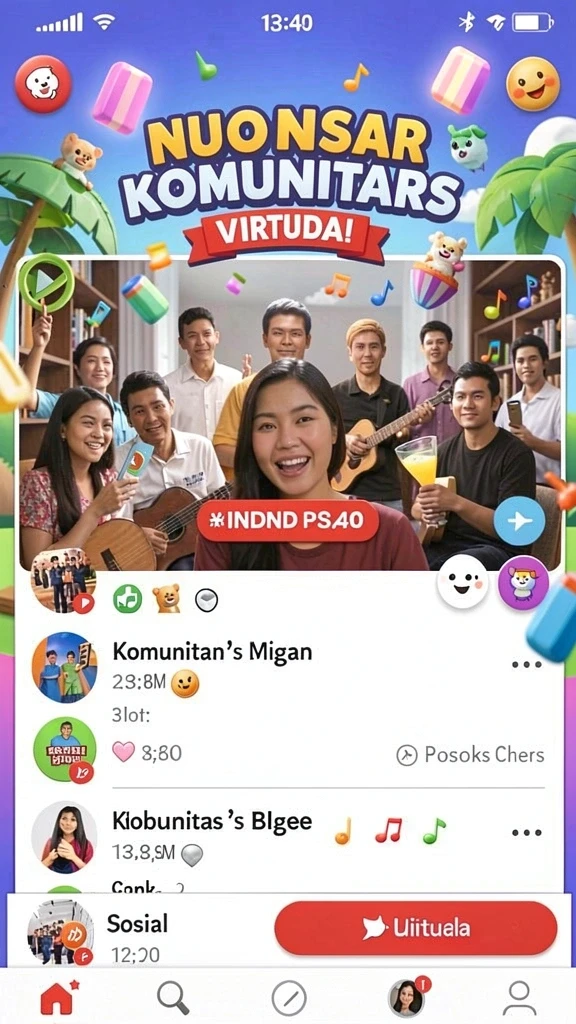 Fitur komunitas yang aktif dan mendukung interaksi antar pemain.