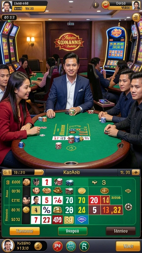 Tampilan permainan yang menarik dan penuh warna.
