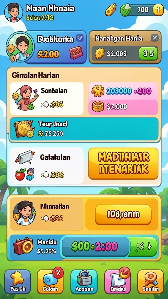 Screenshot menggambarkan interaksi komunitas permainan yang aktif.