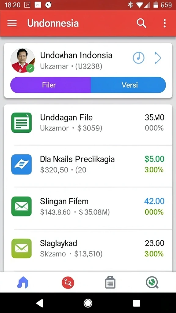 Tampilan awal aplikasi OLX128 yang menarik.
