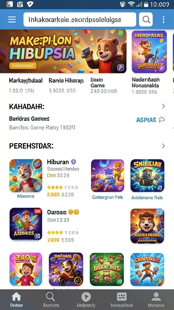 Contoh level menantang yang harus diselesaikan.