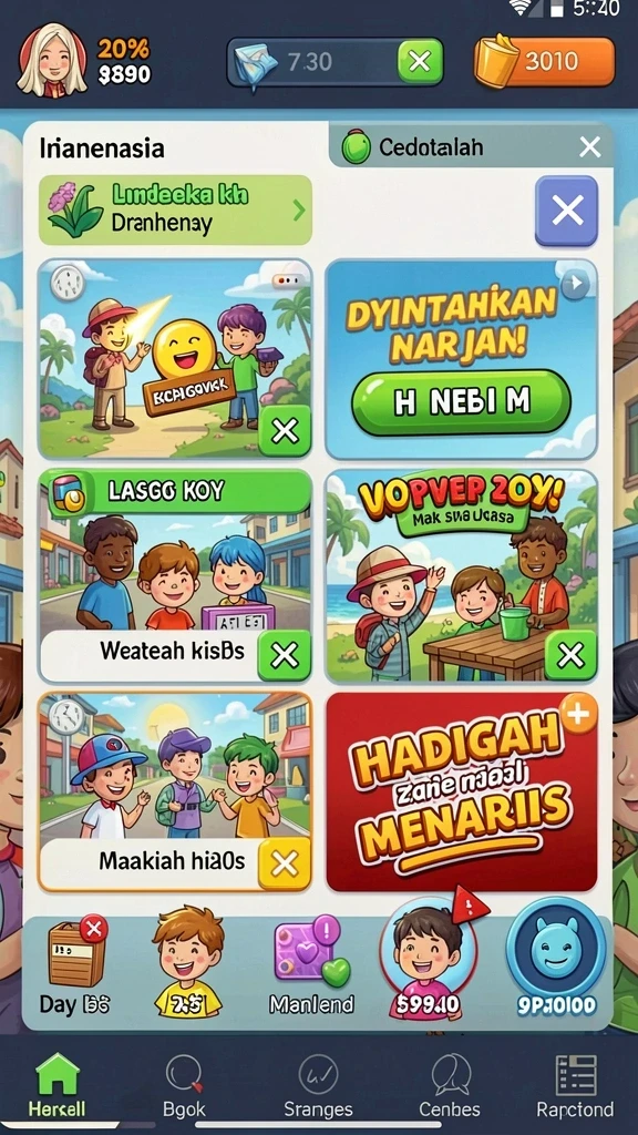 Mode permainan yang beragam dan seru untuk dijelajahi.