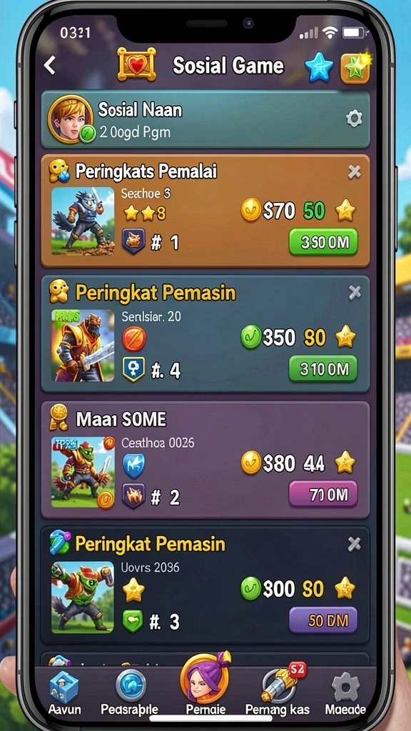 Tampilan awal permainan yang menarik dan interaktif.