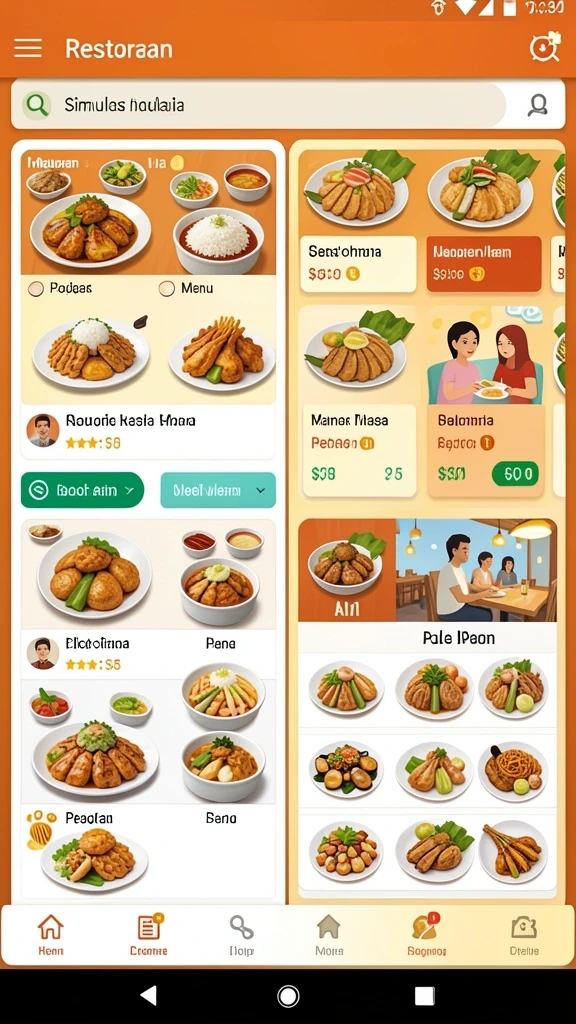 Berbagai karakter dan misi yang tersedia.