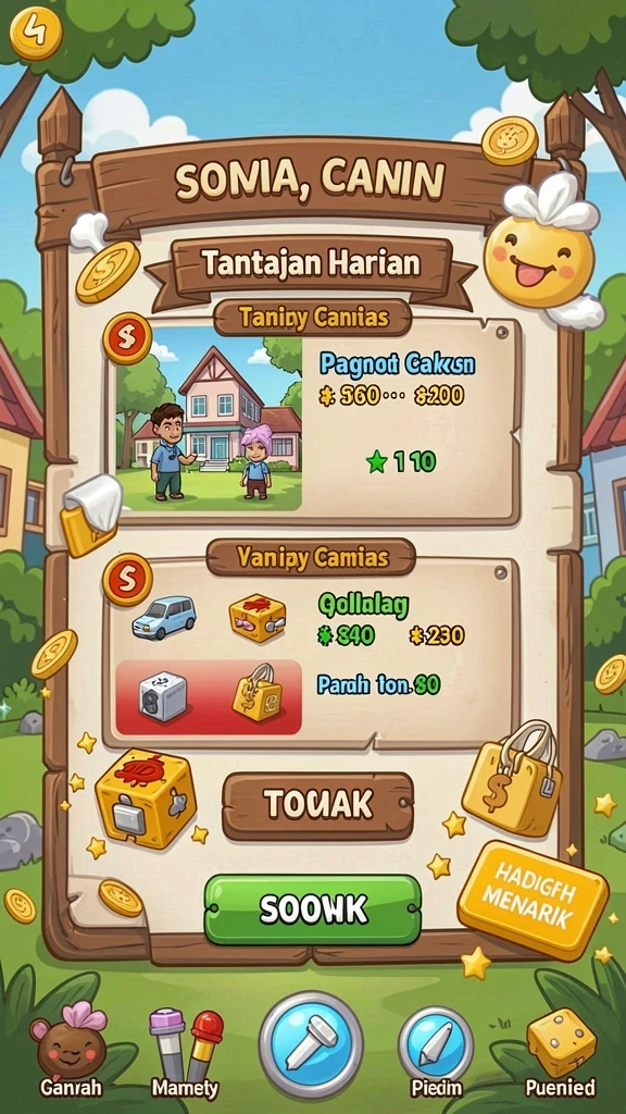 Tampilan menakjubkan dengan karakter unik.
